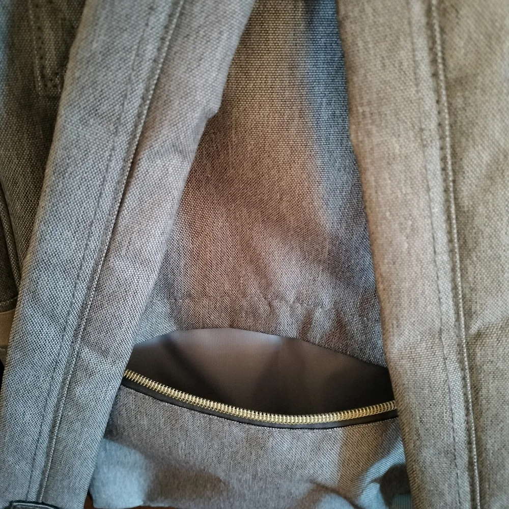 Pofunuo Love Mommy Large gray baby Diaper bag backpack Travel